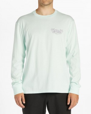 Aqua Men's Billabong Lounge Long Sleeve T-Shirt | 729345JKH