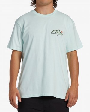 Aqua Men's Billabong Range Short Sleeve T-Shirt | 461208KRN