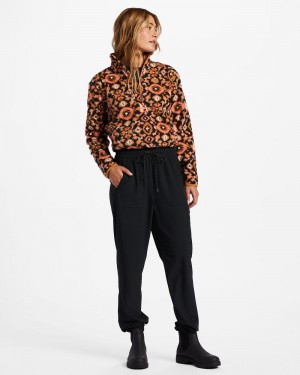 Black 1 Women's Billabong A/Div Canyon Jogger Sweat Pants | 763192TAI