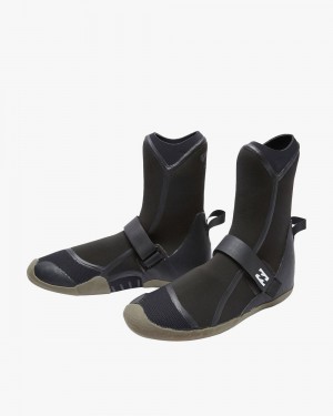 Black Men's Billabong 5mm Furnace Round Toe Boots Wetsuit | 483276KHM