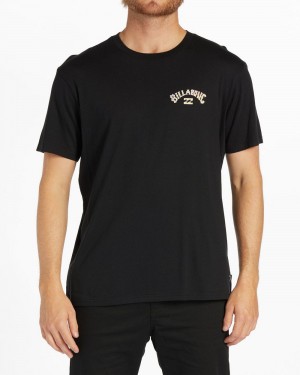 Black Men's Billabong Arch Fill Short Sleeve T-Shirt | 245037HVD