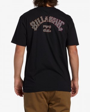 Black Men's Billabong Arch Fill Short Sleeve T-Shirt | 471560YIM