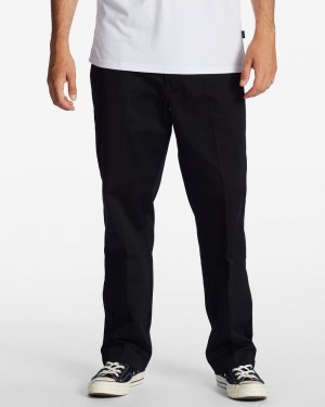 Black Men's Billabong Carter Workwear Pants | 218643YOH