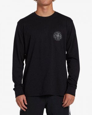 Black Men's Billabong Cg Restore Long Sleeve T-Shirt | 423189ZNL