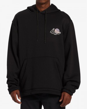 Black Men's Billabong Compass Pullover Sweatshirt | 582931VMP