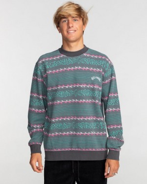 Black Men's Billabong Halfrack Sweatshirt | 509483QNY