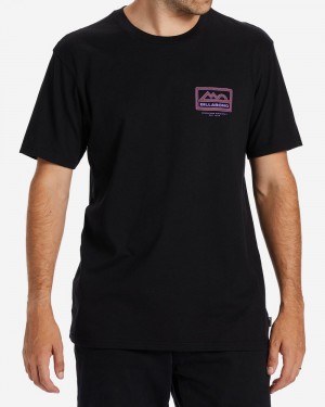 Black Men's Billabong Range T-Shirt | 138495DYU