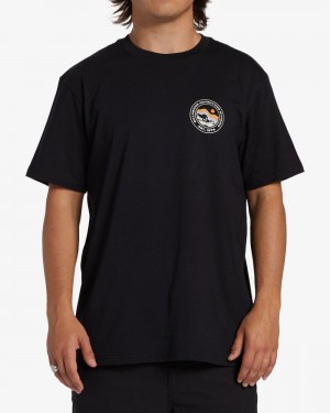 Black Men's Billabong Rockies Short Sleeve T-Shirt | 306842VOP