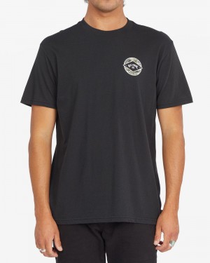 Black Men's Billabong Rotor Arch Short Sleeve T-Shirt | 194506LUD