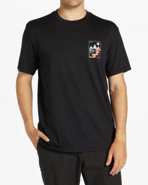 Black Men's Billabong Shine Short Sleeve T-Shirt | 458906GVS