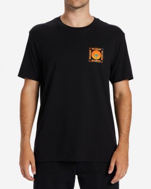 Black Men's Billabong Social T-Shirt | 074536XRM