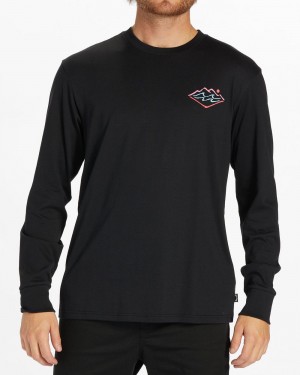 Black Men's Billabong Summit Long Sleeve T-Shirt | 587610JIW