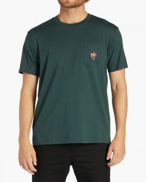 Black Men's Billabong Tropics Pocket T-Shirt | 590327YEX