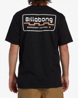 Black Men's Billabong Walled Short Sleeve T-Shirt | 319504XYA