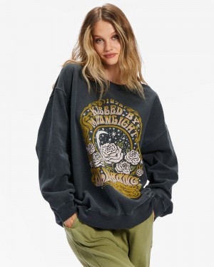 Black Sands 2 Women's Billabong Ride In Oversized Crewneck Sweatshirt | 295036QIT