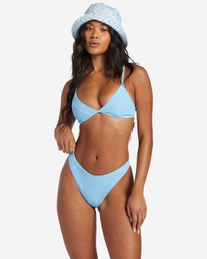 Blue Dream Women's Billabong Sunrays Charlie Fixed Triangle Bikini Top | 948502VMA