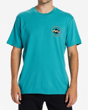 Blue Men's Billabong Rotor Diamond T-Shirt | 108563XSP