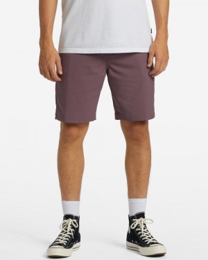 Bordeaux Men's Billabong A/Div Surftrek Journey 20" Shorts | 596820XMO