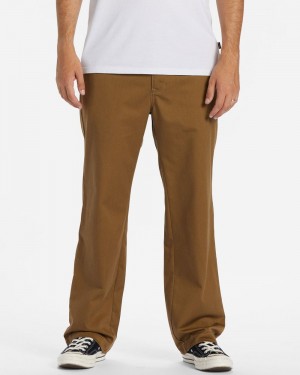 Brown Men's Billabong Carter Workwear Pants | 163729PQI