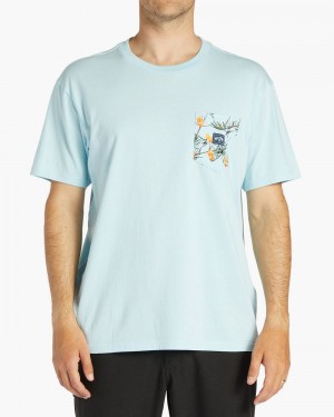 Coastal Blue Men's Billabong Team Pocket T-Shirt | 213548JIC