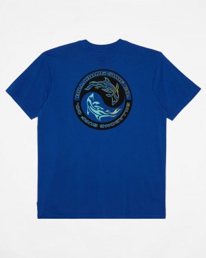 Cobalt Men's Billabong Connection Short Sleeve Wave Washed T-Shirt | 948130UXG