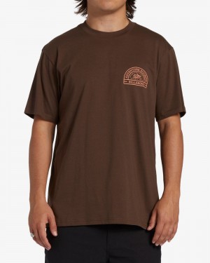 Coffee Bean Men's Billabong Sun Up Short Sleeve T-Shirt | 289164LRH