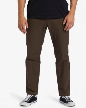 Coffee Men's Billabong A/Div Surftrek Plus Organic Elastic Waist Pants | 672419GAO