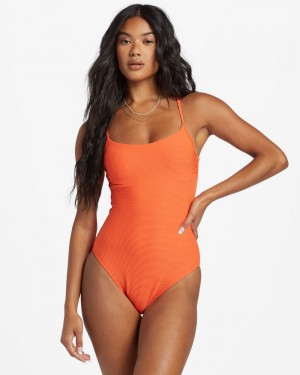 Coral Craze Women's Billabong Tanlines One-Piece Swimsuit | 509843XSM