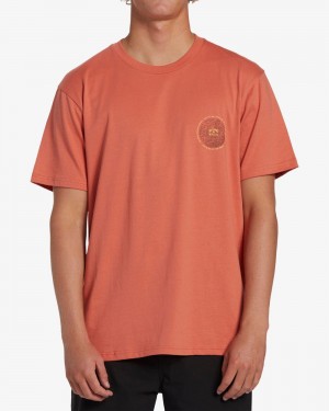 Coral Men's Billabong Cg Brain Short Sleeve T-Shirt | 580129WNL