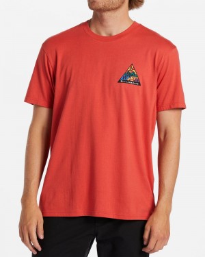 Coral Men's Billabong Shine T-Shirt | 318509OIR