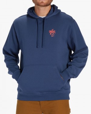 Dark Blue Men's Billabong Short Sands Pullover Sweatshirt | 489231RZU