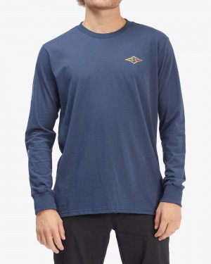 Denim Men's Billabong Unity Long Sleeve T-Shirt | 872103RPZ