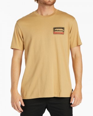 Dusty Gold Men's Billabong Walled Short Sleeve T-Shirt | 745628XTS