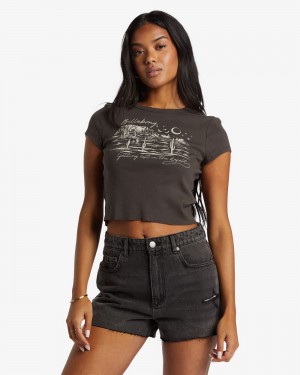 Fade To Black Women's Billabong High Tides Short Denim Shorts | 135269PZC