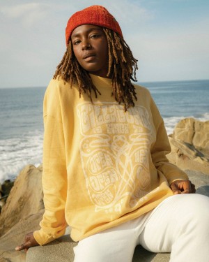 Gold Coast Women's Billabong Ride In Oversized Crewneck Sweatshirt | 498357OVN