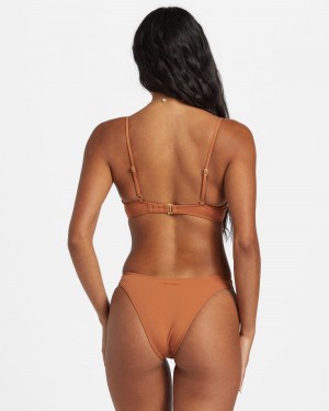 Golden Brown Women's Billabong Sol Searcher Hike Bikini Bottoms | 261480EFR