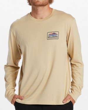 Green Men's Billabong Range Long Sleeve T-Shirt | 560834GIZ