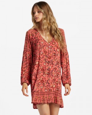 Green Women's Billabong Free As Can Be Dress | 613724QDU