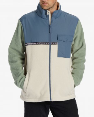 Grey Men's Billabong A/Div Boundary Trail Zip-Up Fleece | 197254RNL