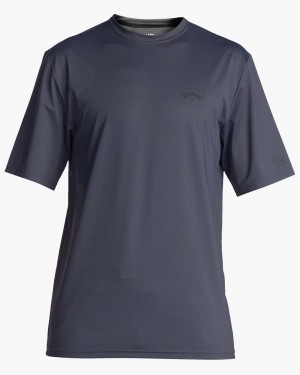 Grey Men's Billabong Arch Mesh Loose Fit Upf 50+ Short Sleeve Surf T-Shirt | 412986DMY