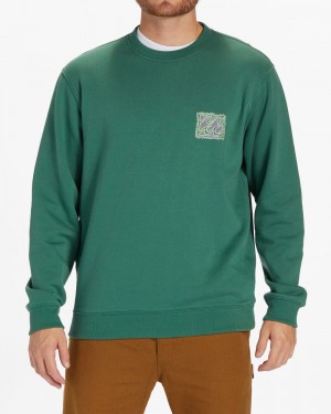 Jungle Men's Billabong Short Sands Crew Sweatshirt | 469873DSH