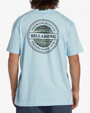 Light Blue Men's Billabong Rotor Short Sleeve T-Shirt | 236147UBS