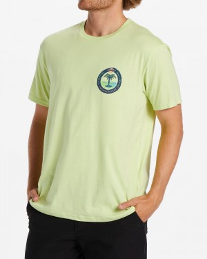 Light Green Men's Billabong Transport T-Shirt | 120658APL