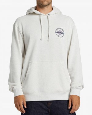 Light Grey Heather Men's Billabong Shorebird Pullover Sweatshirt | 678240RUN