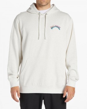 Light Grey Heather Men's Billabong Short Sands Pullover Sweatshirt | 539041PWE