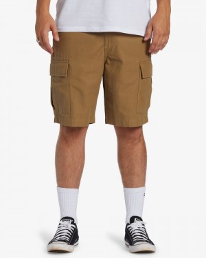 Light Khaki Men's Billabong Combat Cargo Shorts | 581423SAL