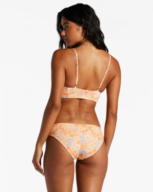 Light Orange Women's Billabong Fine By Me Lowrider Reversible Bikini Bottoms | 671538LJW