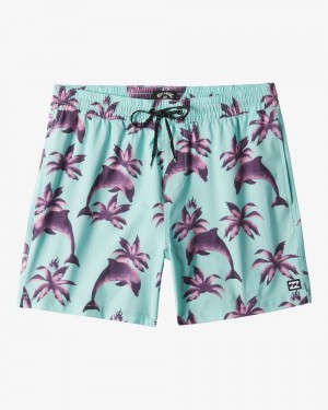 Mint Men's Billabong Good Times Layback Volleys Shorts | 803571RPG