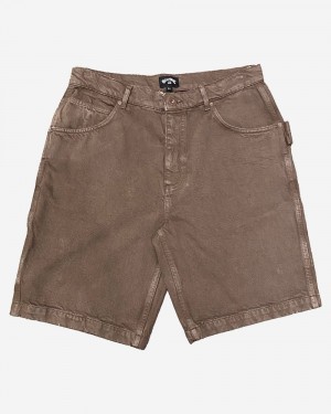 Mocha Men's Billabong Bad Dog Denim Shorts | 425706ANR