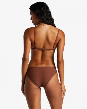 Mocha Women's Billabong Tanlines Lowrider Bikini Bottoms | 134790CXI